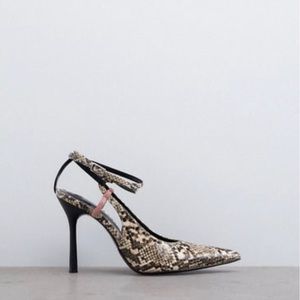 BRAND NEW ZARA ANIMAL PRINT MULTI COLOR HIGH HEEL ANKLE STRAP SIZE 41